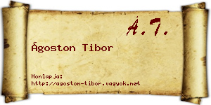 Ágoston Tibor névjegykártya