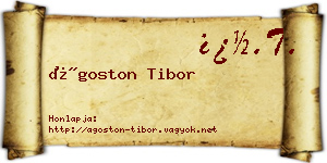 Ágoston Tibor névjegykártya